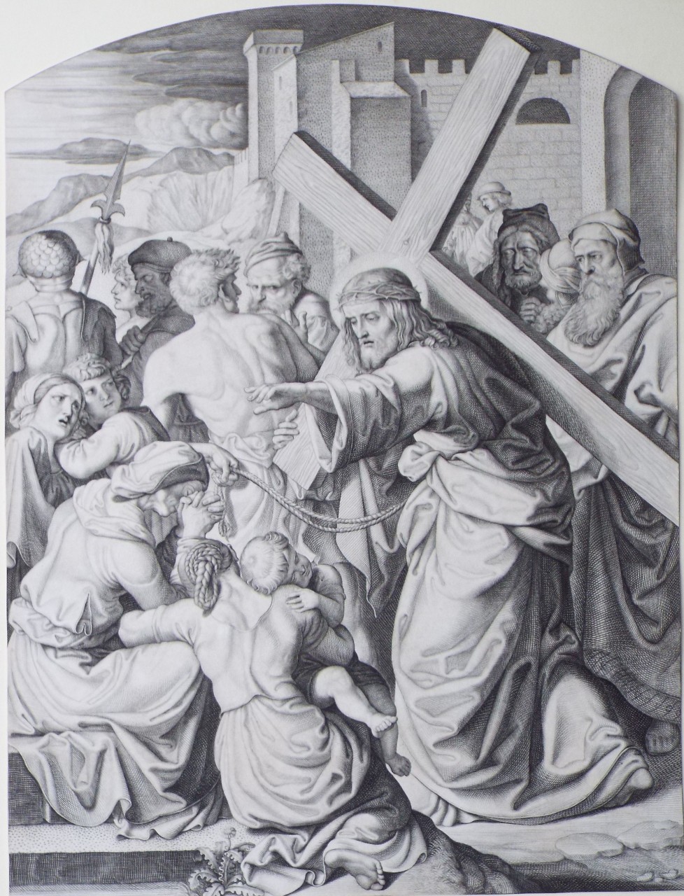 Etching - 8. Jesus consoles the daughters of Israel - Petrak