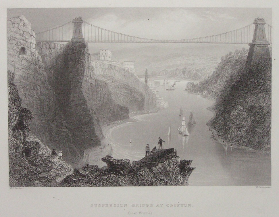 Print - Suspension Bridge at Clifton. (Near Bristol)