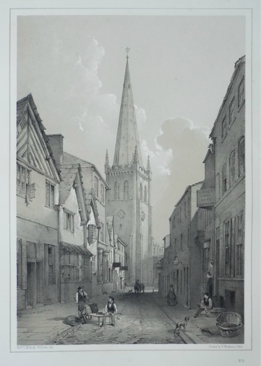 Lithograph - (Wakefield - Bread Street, looking East) - Bevan