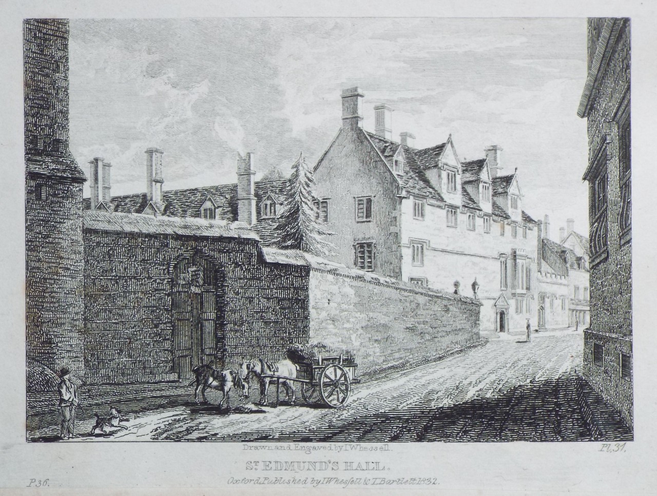 Print - St. Edmund's Hall. - Whessell