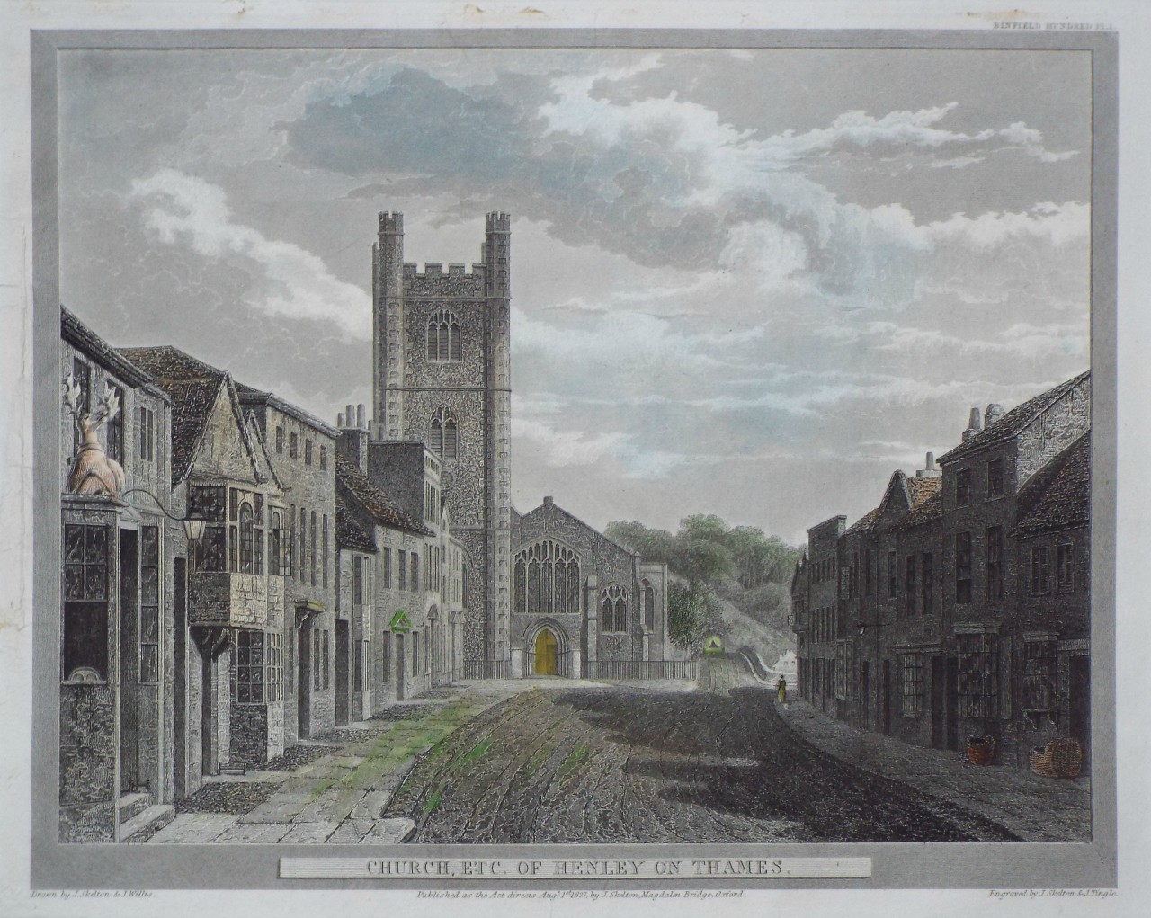 Print - Church, etc. of Henley on Thames. - Skelton