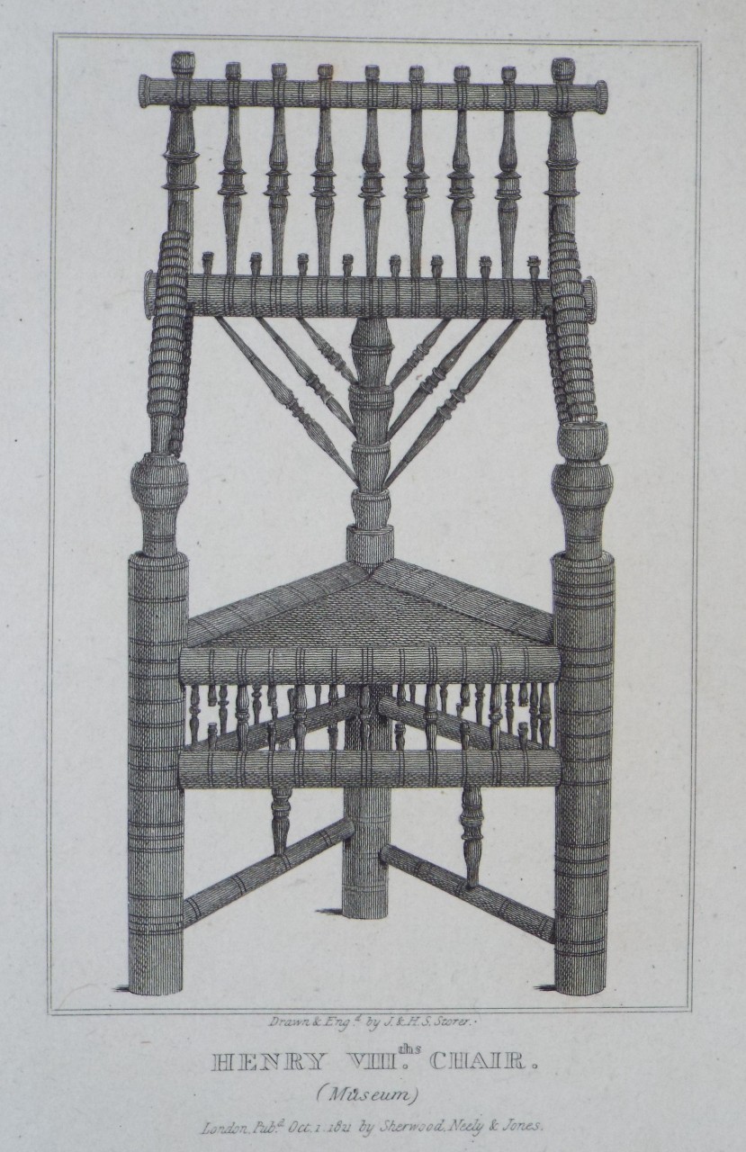 Print - Henry VIIIths Chair. (Museum) - Storer