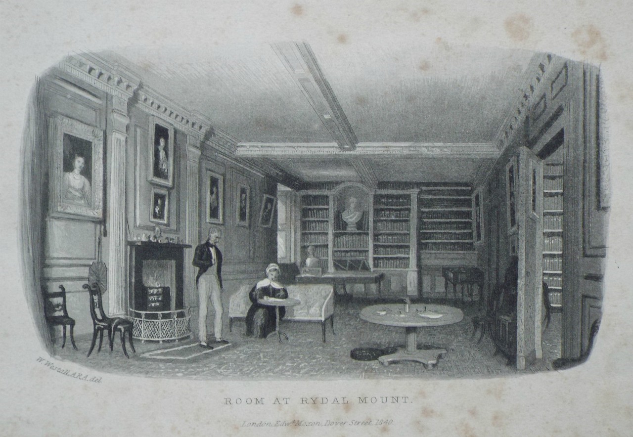 Aquatint - Room at Rydal Mount.