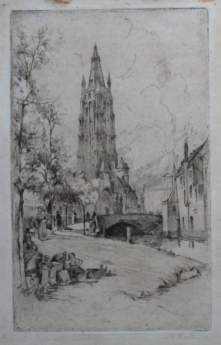 Etching - (Bruges) - Rowles