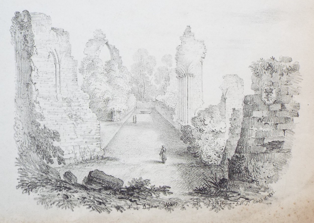 Lithograph - Bayham Abbey