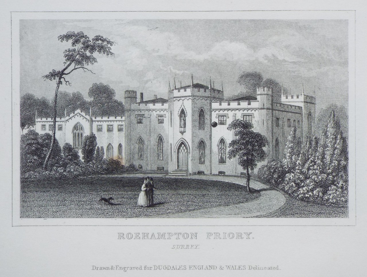 Print - Roehampton Priory, Surrey.