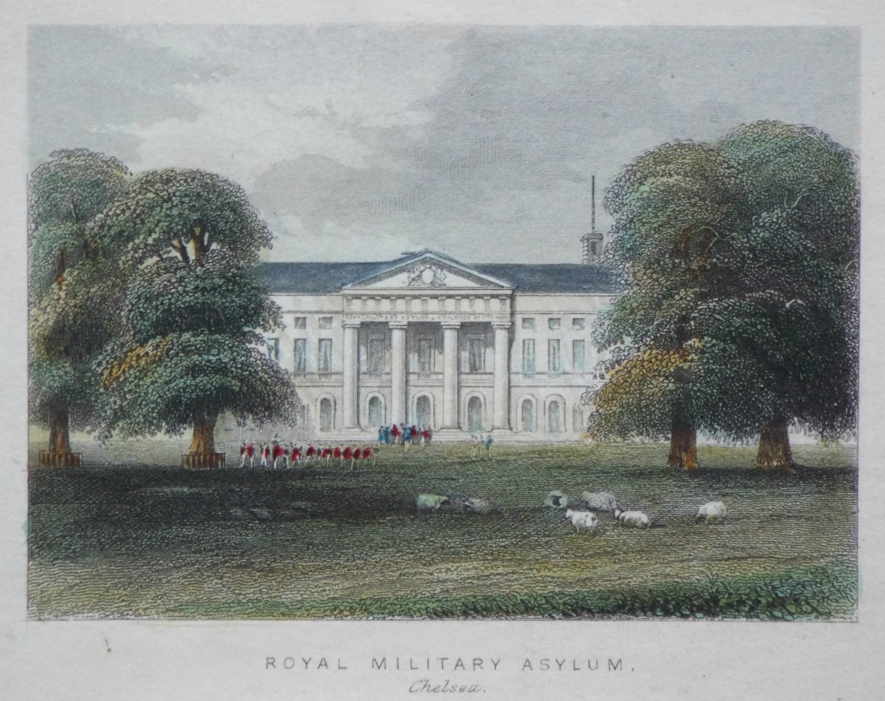 Print - Royal Military Asylum, Chelsea.