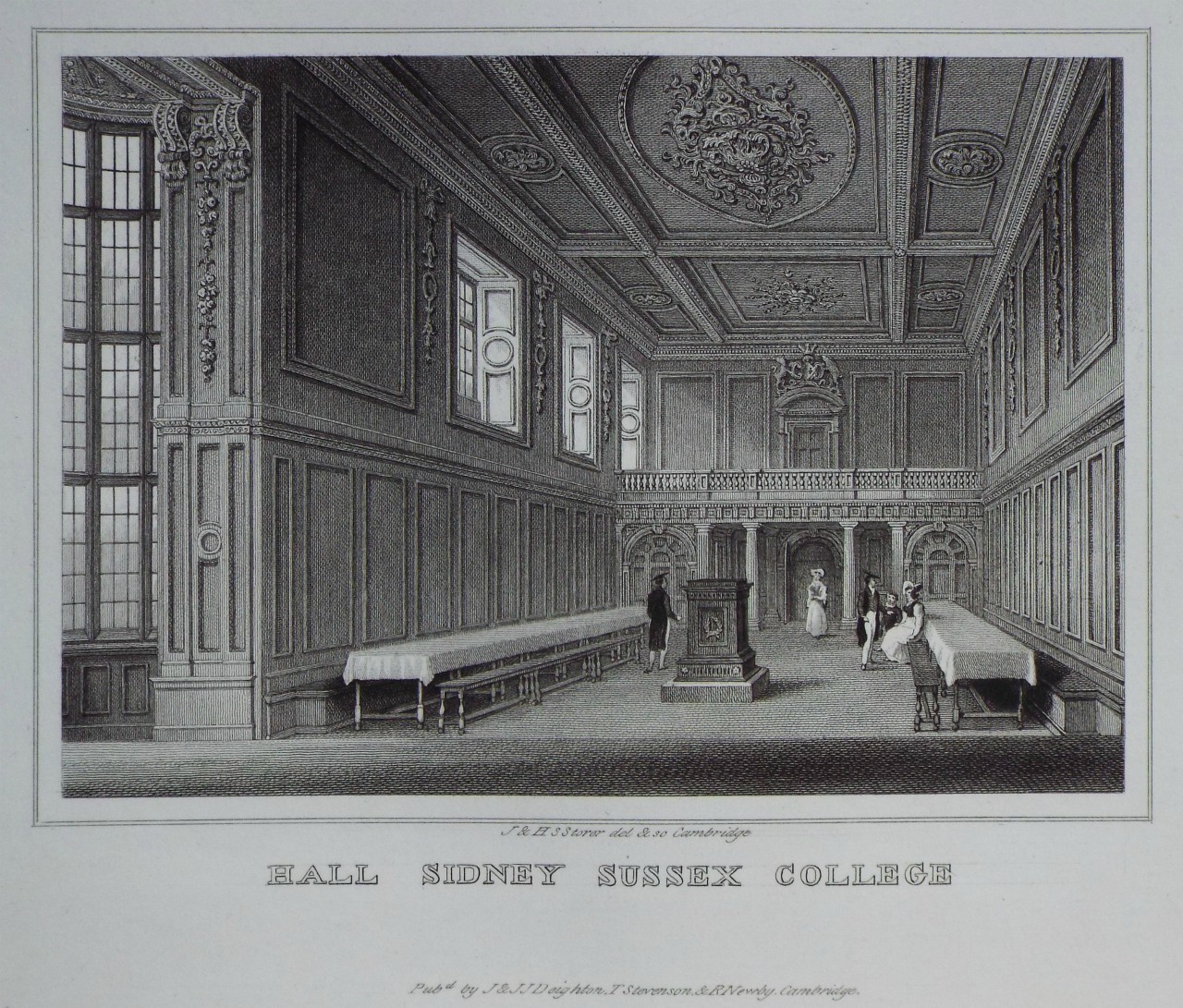 Print - Hall Sidney Sussex College - Storer