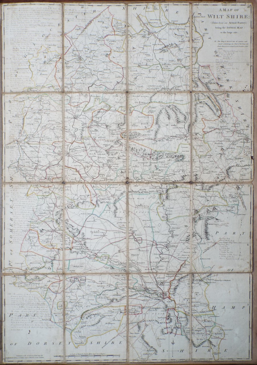 Map of Wiltshire - Andrews & Dury