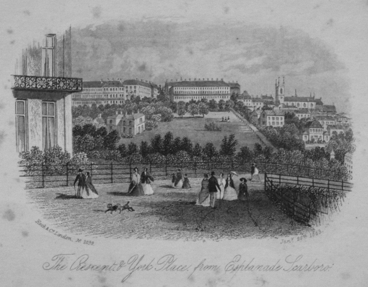 Steel Vignette - The Crescent & York Place, from EsplanadeScarboro'. - Rock