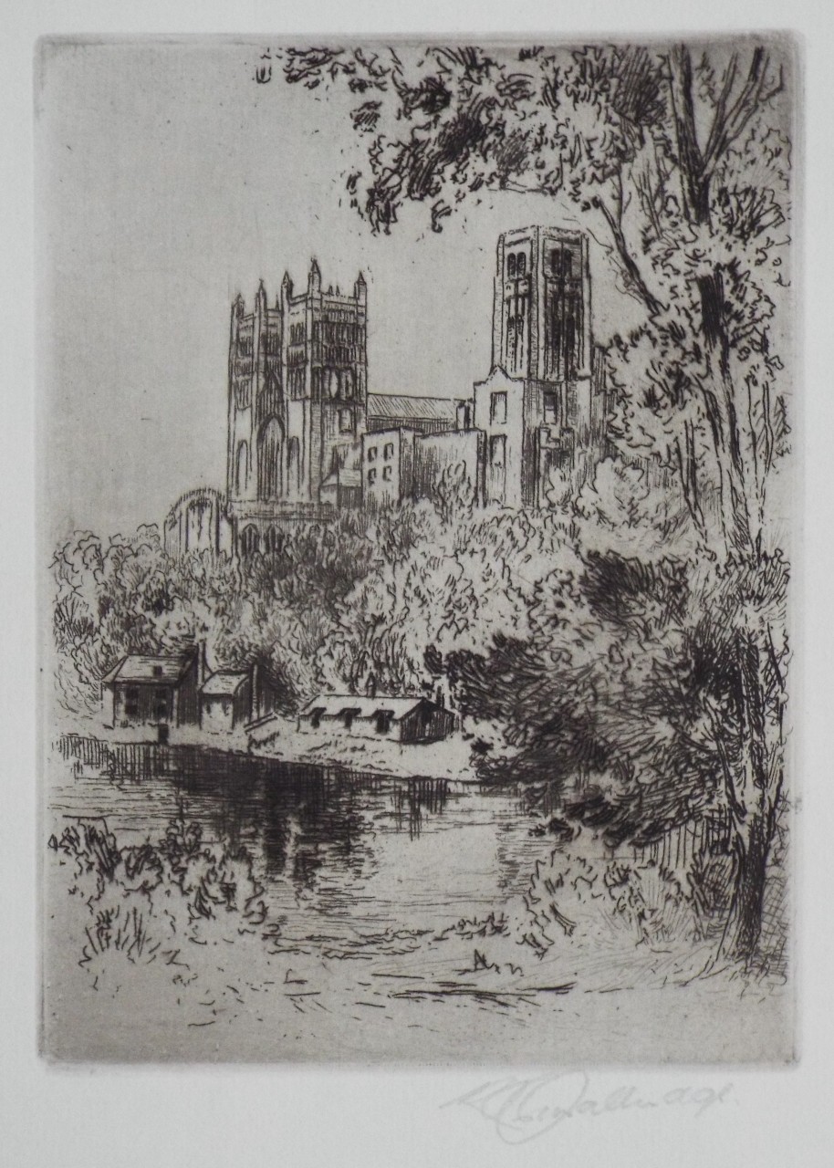Etching - Durham Cathedral