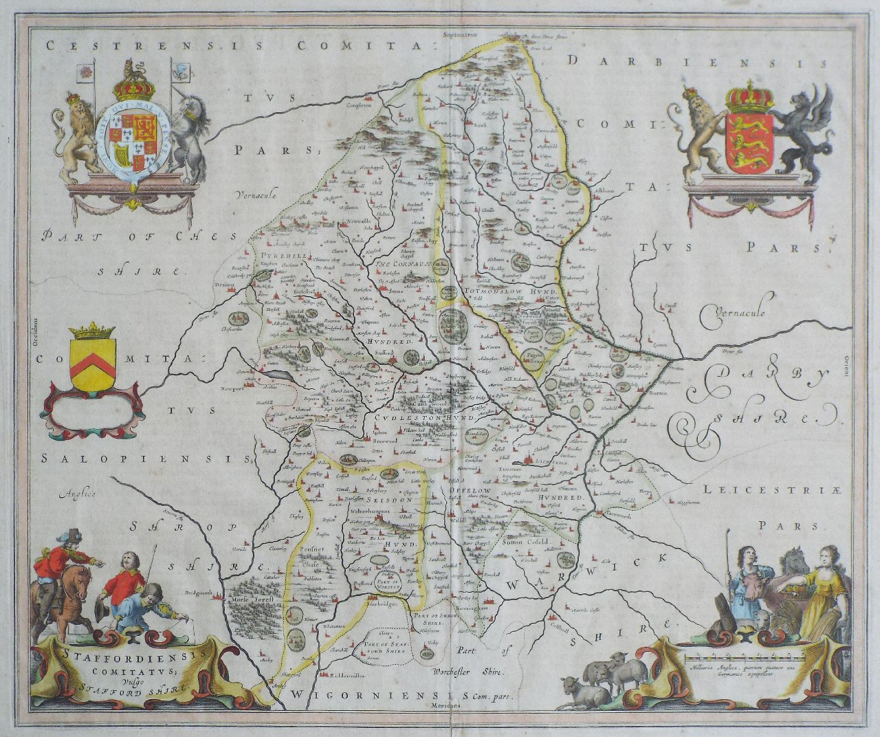 Map of Staffordshire - Blaeu