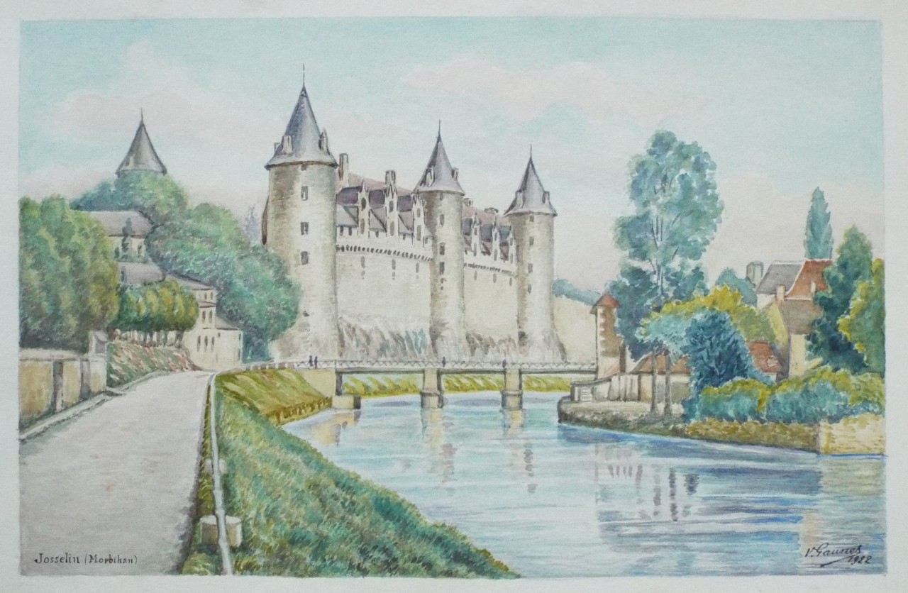 Watercolour - Josselin. (Morbihan)