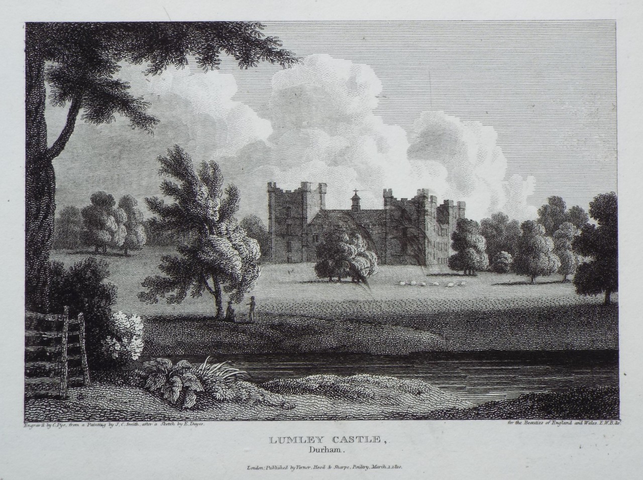 Print - Lumley Castle, Durham. - Pye