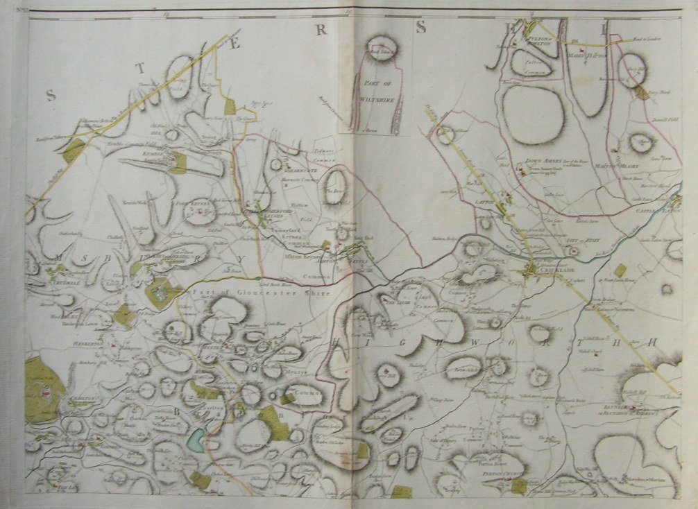 Map of Wiltshire - Andrews & Dury