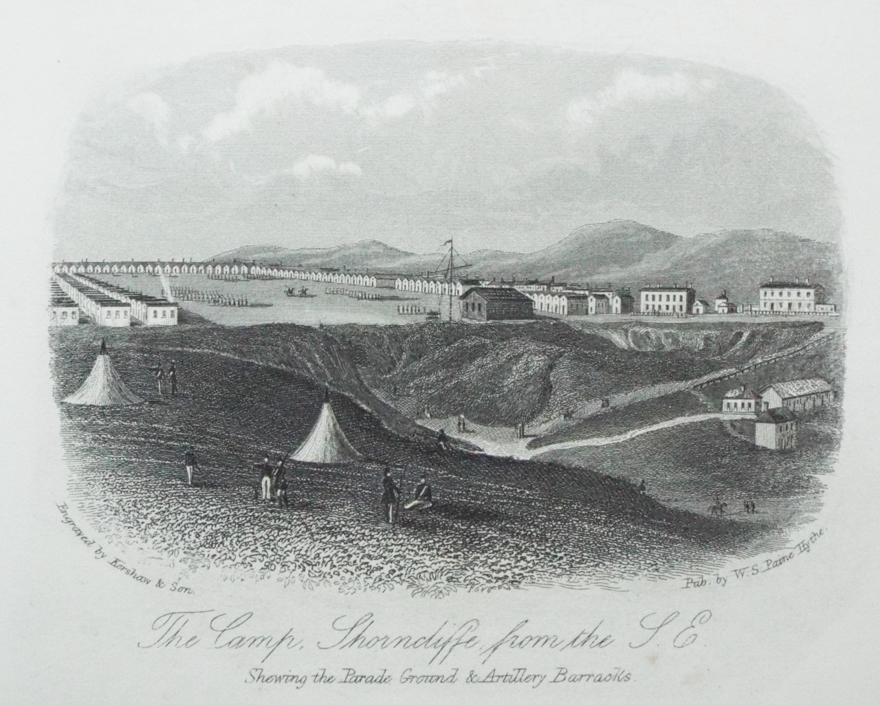 Steel Vignette - The Camp, Shorncliffe, from the S. E. - Kershaw