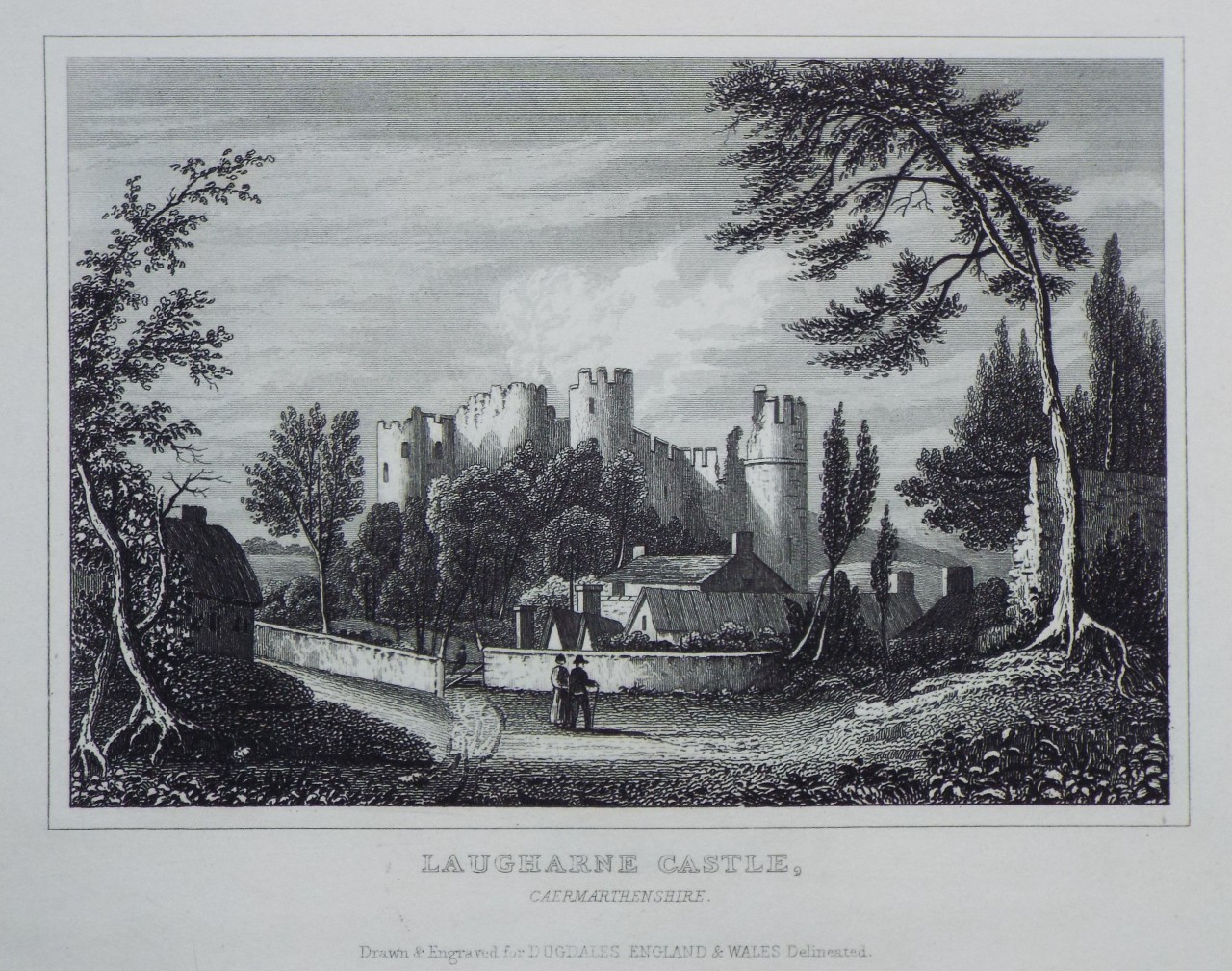Print - Laugharne Castle, Caermarthenshire.