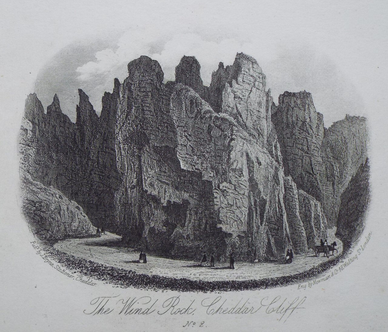Steel Vignette - The Wind Rock, Cheddar Cliffs No. 2 - Newman