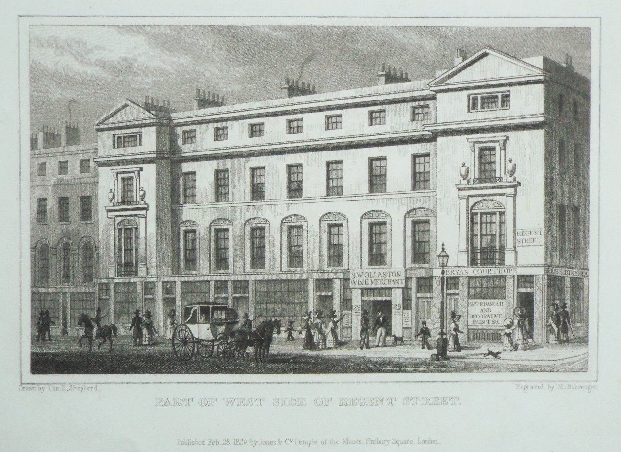 Print - Part of the West Side of Regent Street. - Barrenger