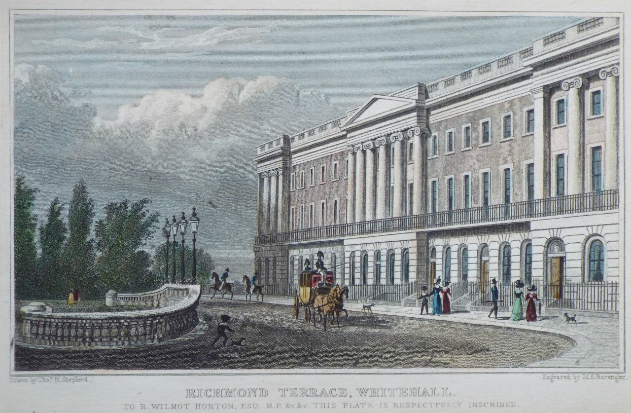 Print - Richmond Terrace, Whitehall. - Berenger