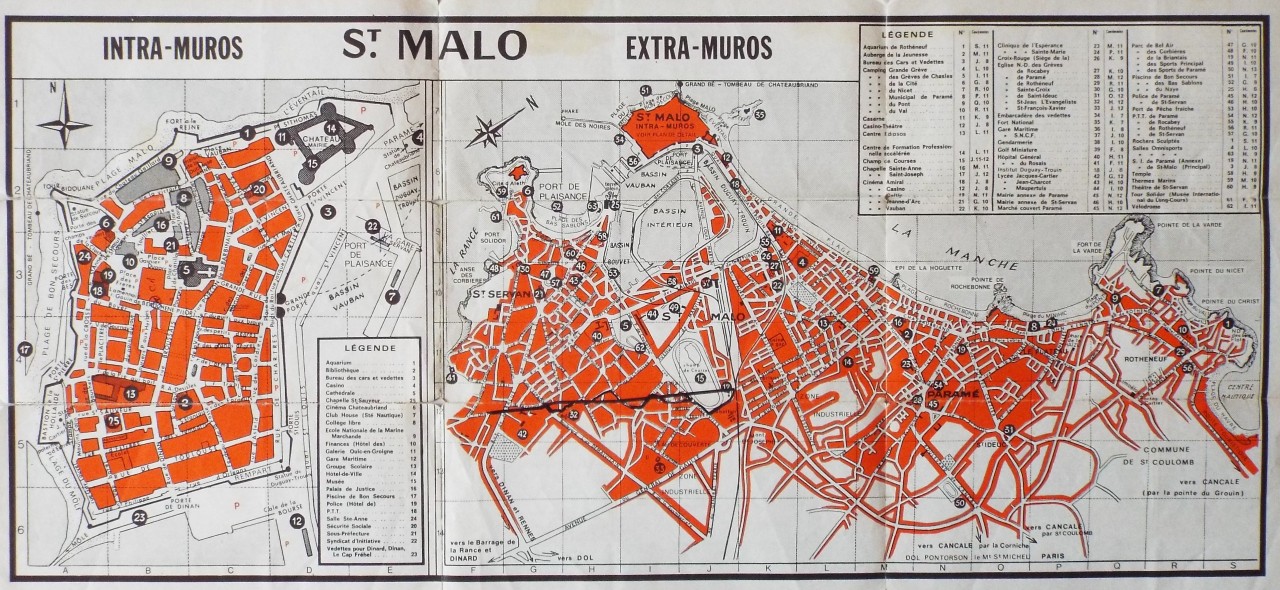 Map of Saint-Malo - Saint-Malo