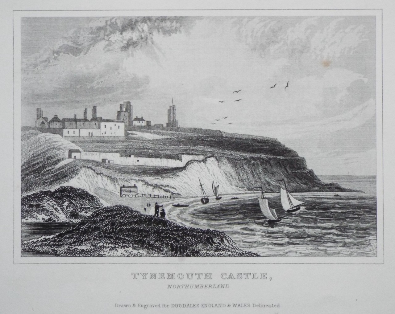 Print - Tynemouth Castle,. Northumberland.