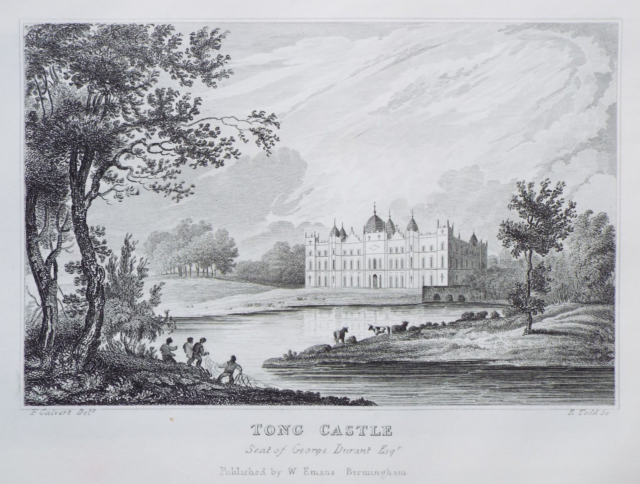 Print - Tong Castle Seat of George Durant Esqr. - Todd