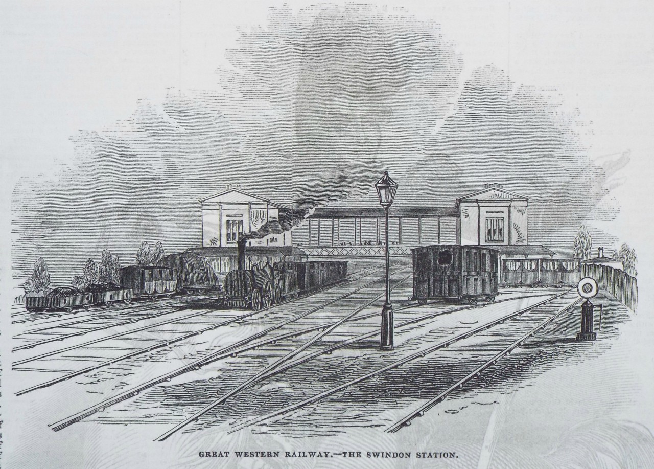 Wood - Great Western Railway. The Swindon Station.