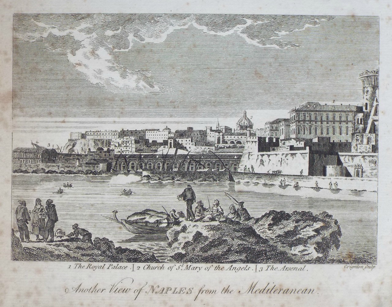 Print - Another View of Naples from the Mediterranean.