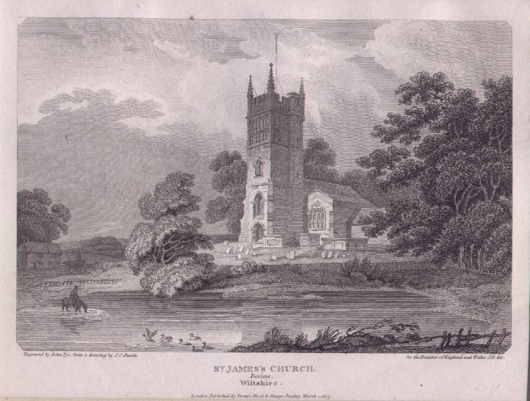 Print - St.James's Church, Devizes, Wiltshire - Pye