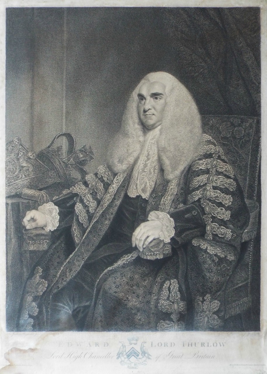 Print - Edward Lord Thurlow Lord High Chancellor of Great Britain. - Bartolozzi