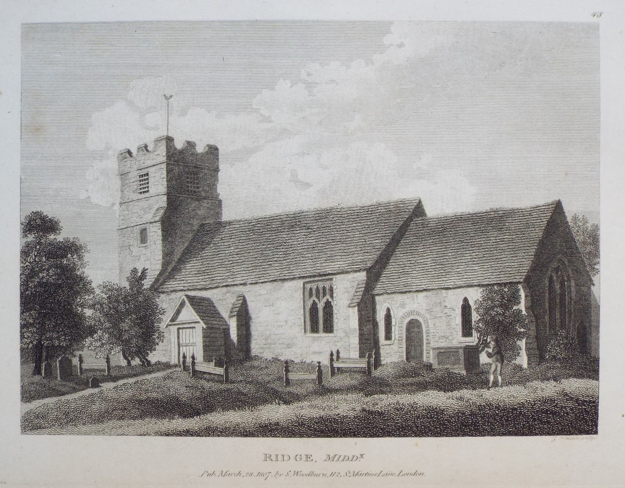 Print - Ridge, Middx. - Newton