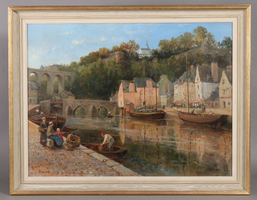Oil on canvas - Dinan Port