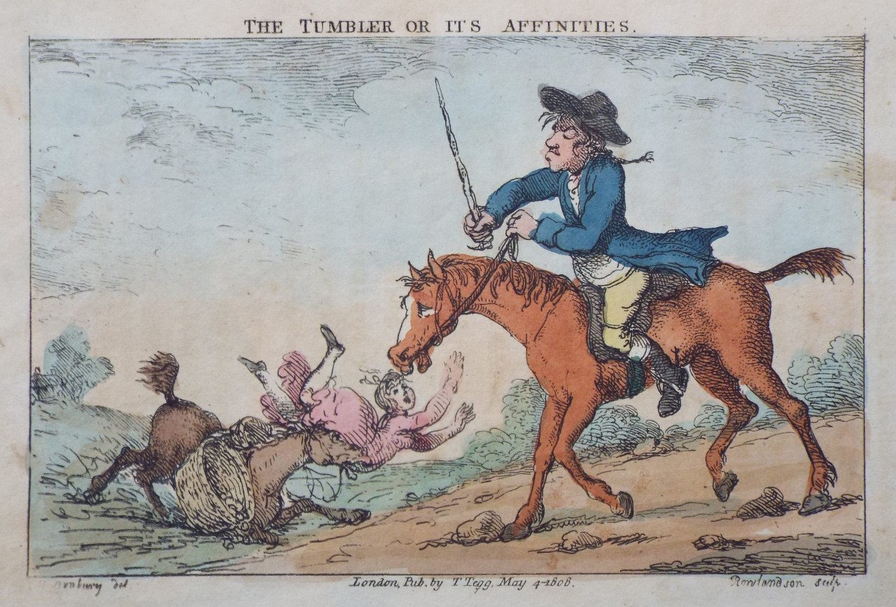 Etching - The Tumbler or its Affinities. - Rowlandson
