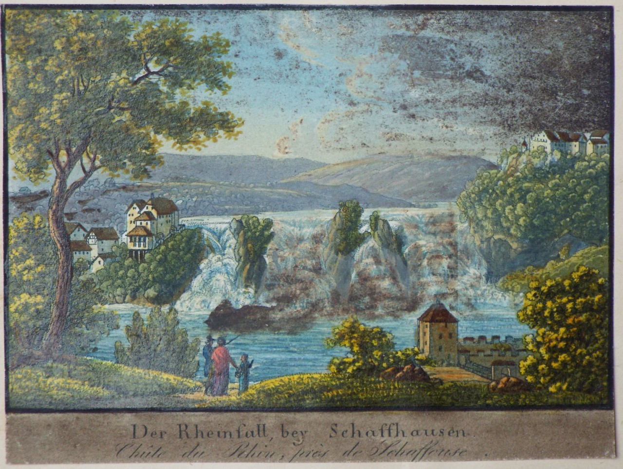 Aquatint - Der Rheinfall bey Schaffhausen.