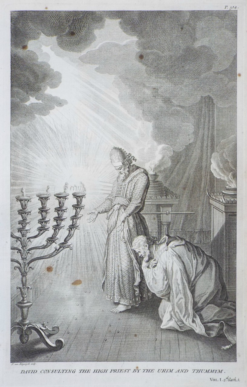 Print - David Consulting the High Priest by the Urim and Thummim. - Van