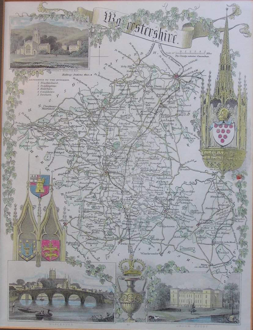 Map of Worcestershire - Moule