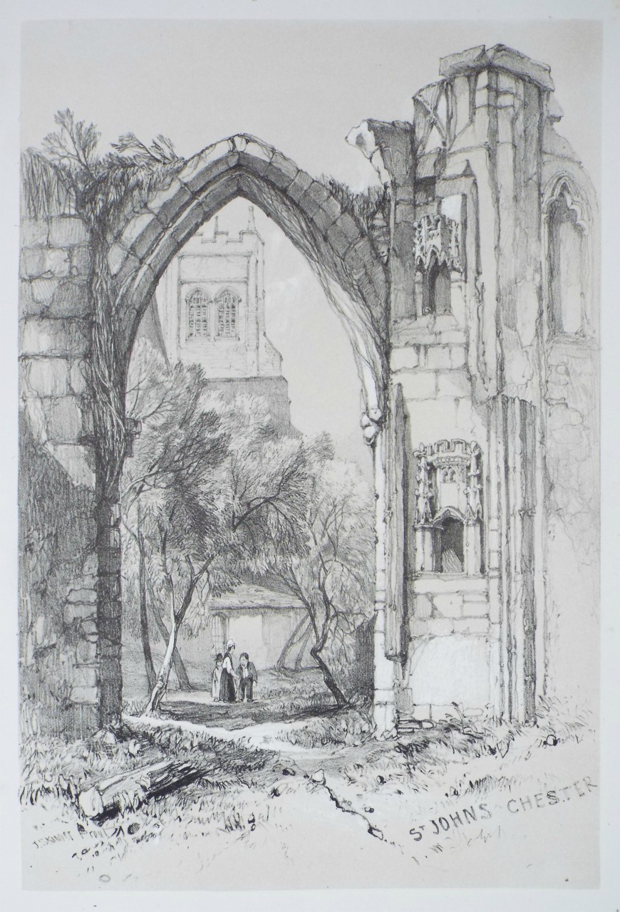 Lithograph - St. John's Chester - Prout