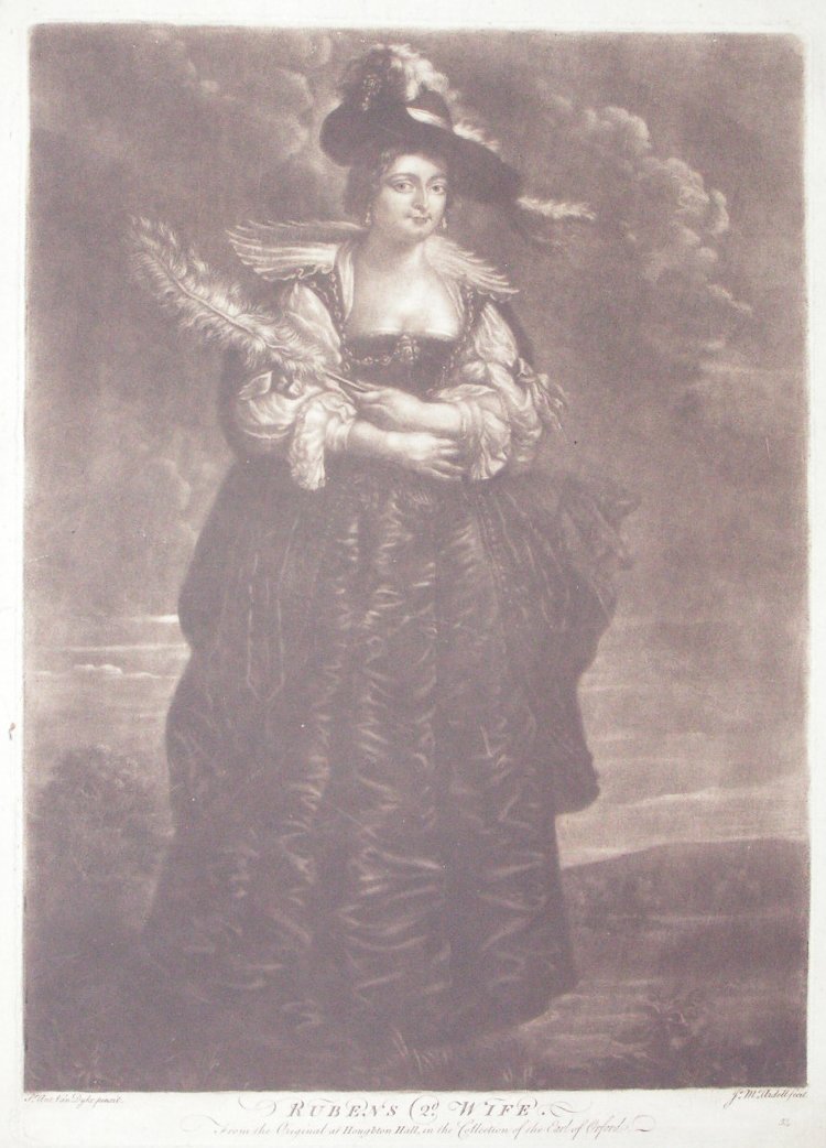 Mezzotint - Rubens 2nd Wife - McArdell