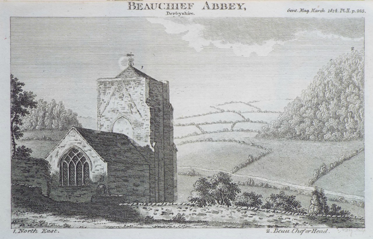 Print - Beauchief Abbey, Derbyshire.