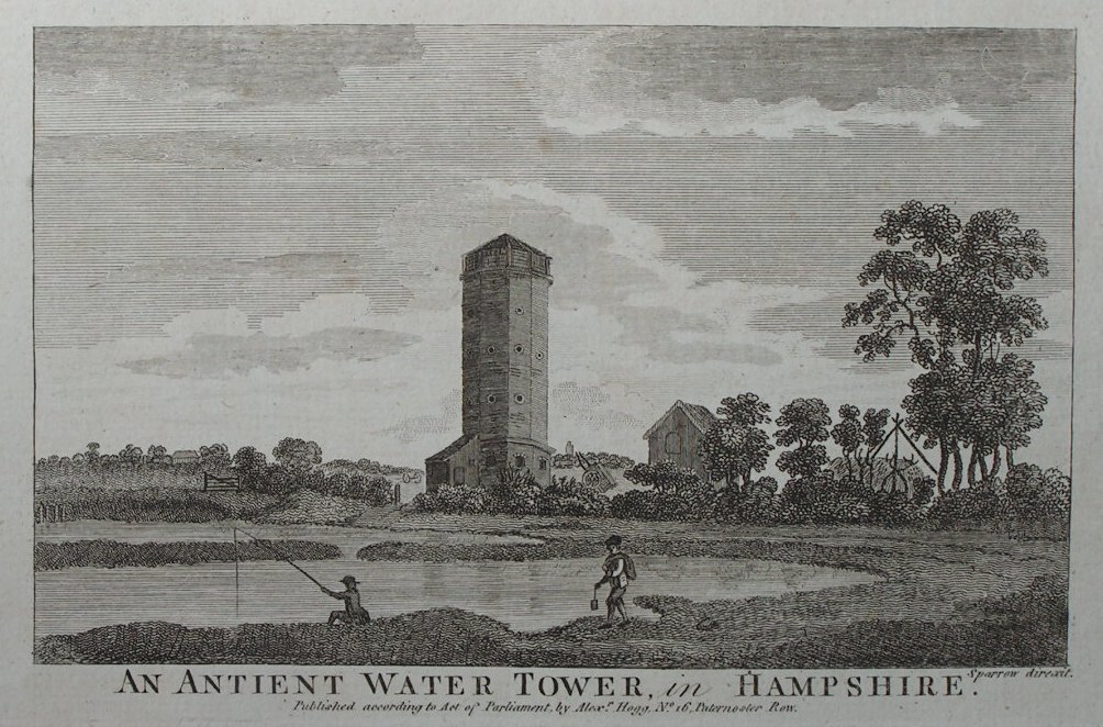 Print - An Antient Water Tower in Hampshire - 