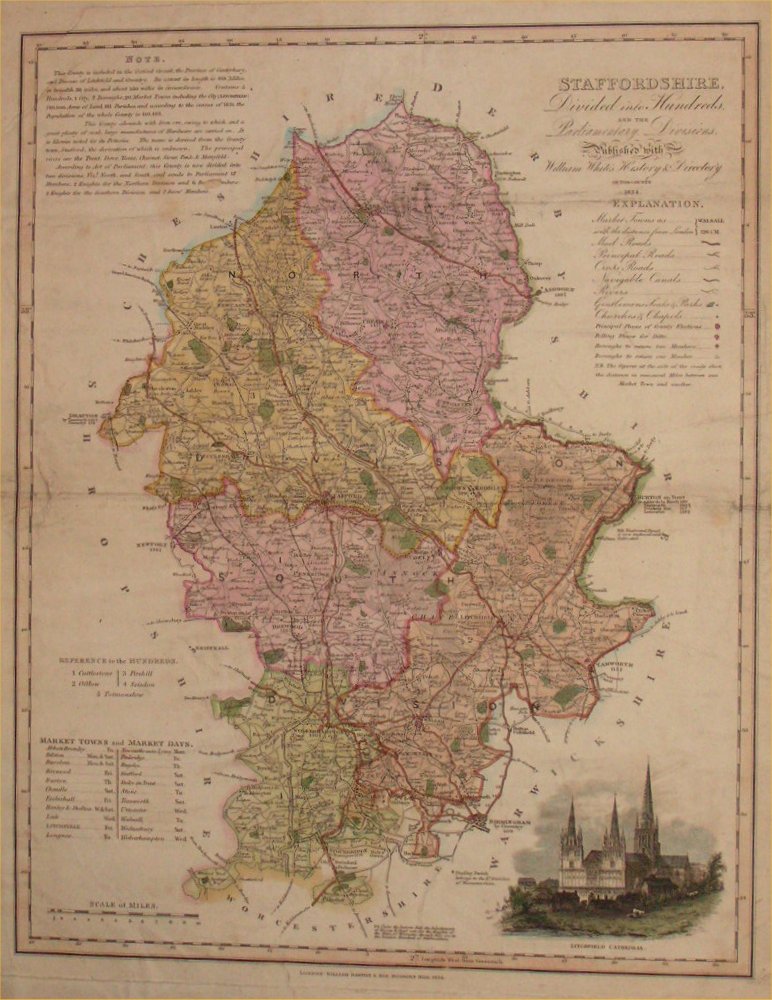 Map of Staffordshire - Darton