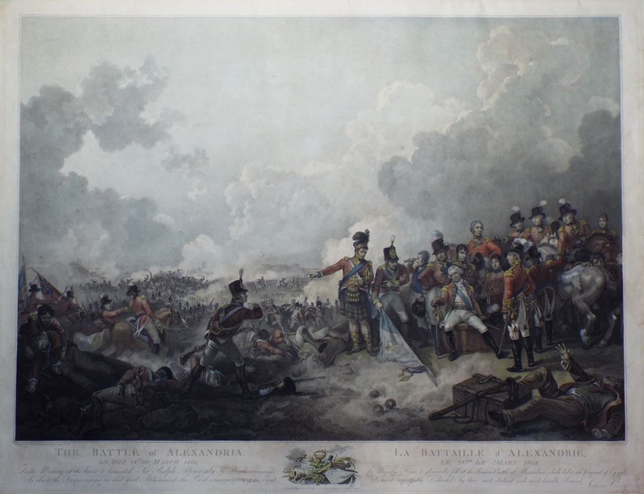 Stipple - The Battle of Alexandria, on the 21st of March 1801. - Cardon