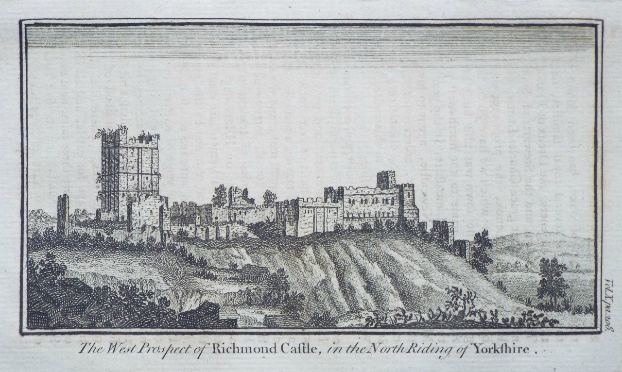 Print - The West Prospect of Richmond Castle, in the North Riding of Yorkshire.