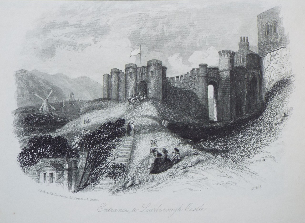 Steel Vignette - Entrance to Scarborough Castle. - J