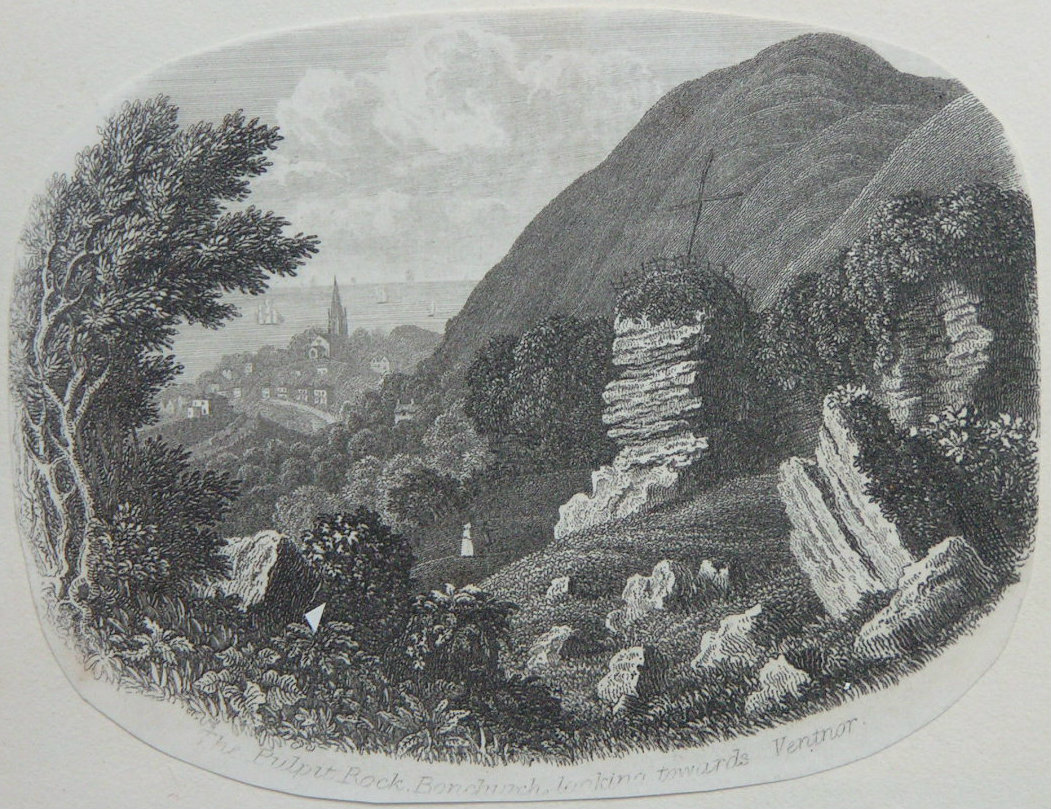 Steel Vignette - The Pulpit Rock, Bonchurch, looking towards Ventnor