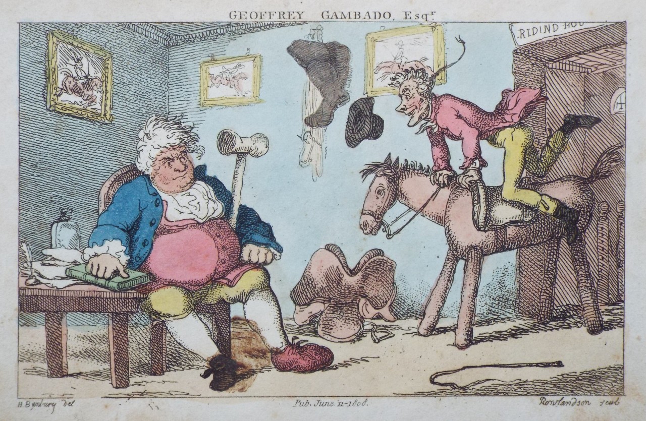 Etching - Geoffrey Gambado, Esqr. - Rowlandson