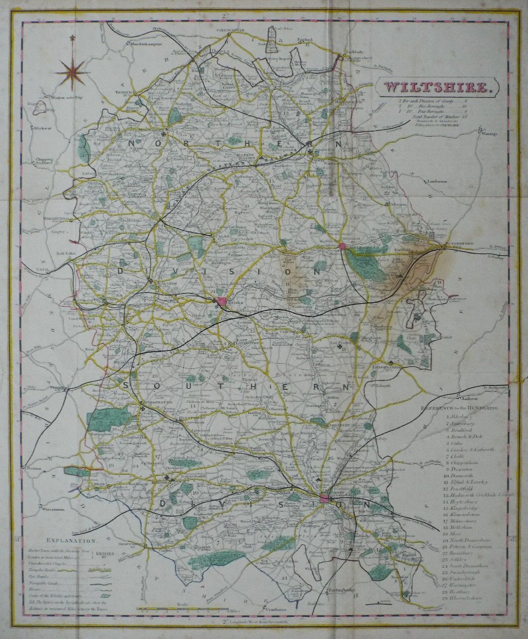 Map of Wiltshire - Rowe