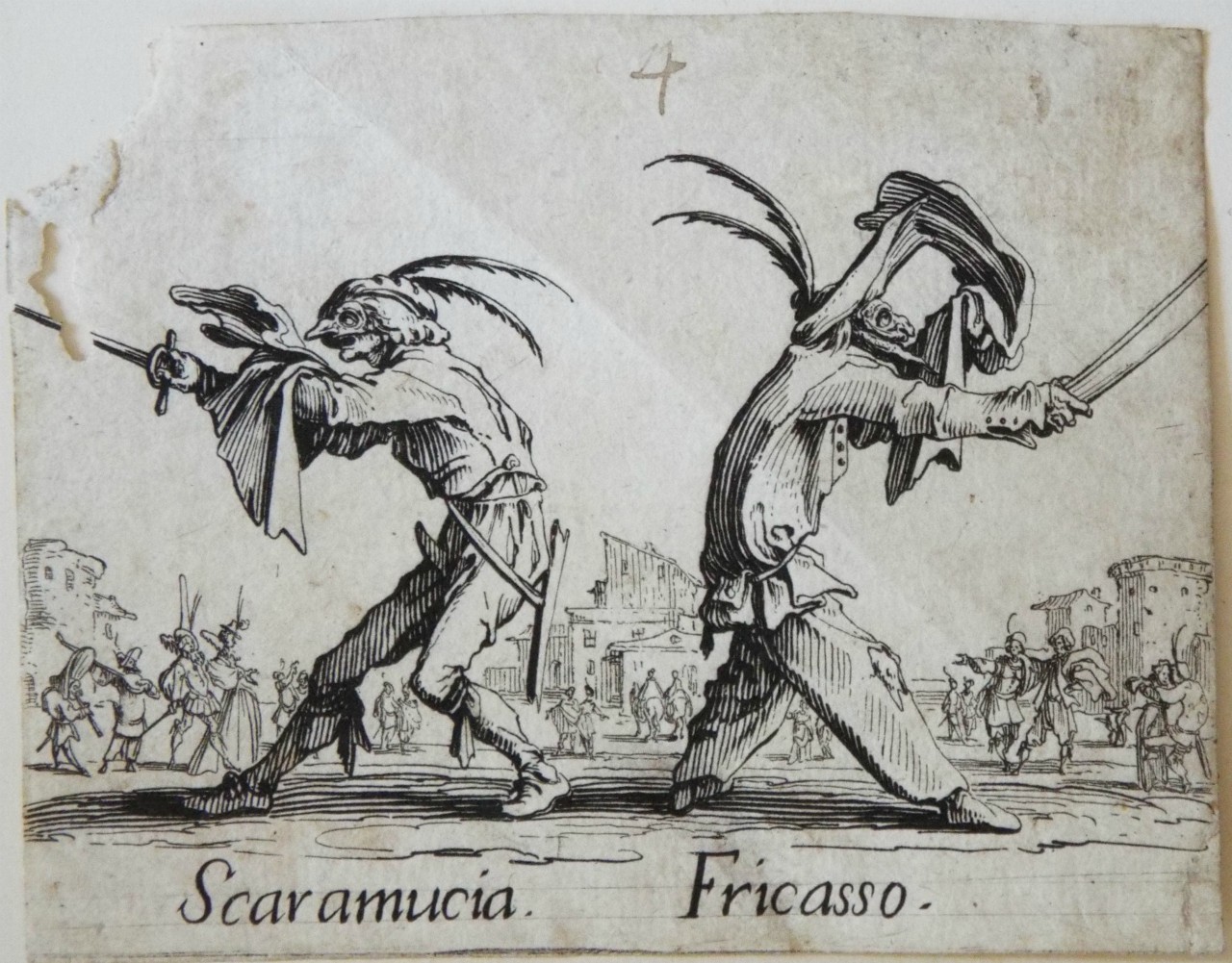 Etching - Scaramucia. Fricasso. - Callot