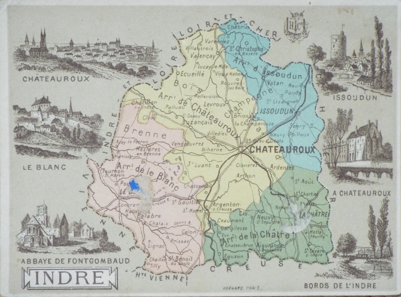 Map of Indre